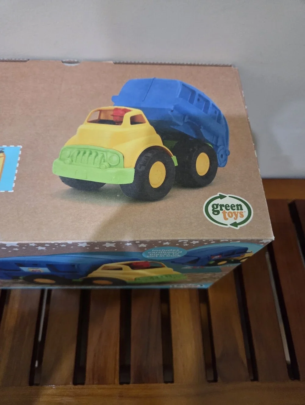 Disney Baby Mickey Mouse Recycling Truck Toy - Blue & Yellow NEW